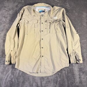 Magellan tan Angler Fit fishing Shirt S